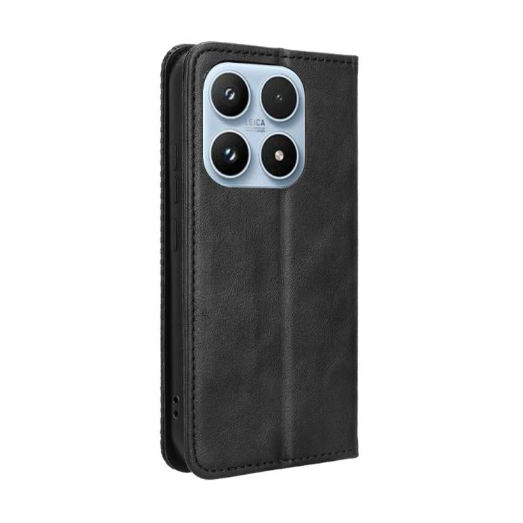 For Xiaomi 17 Magnetic Buckle Retro Texture Leather Phone Case