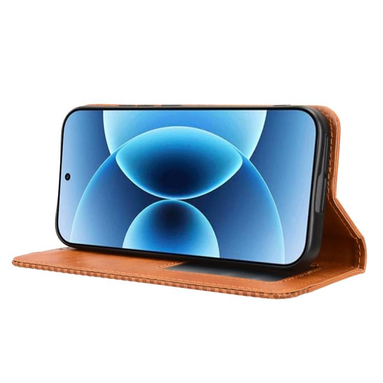 For Xiaomi 17 Magnetic Buckle Retro Texture Leather Phone Case
