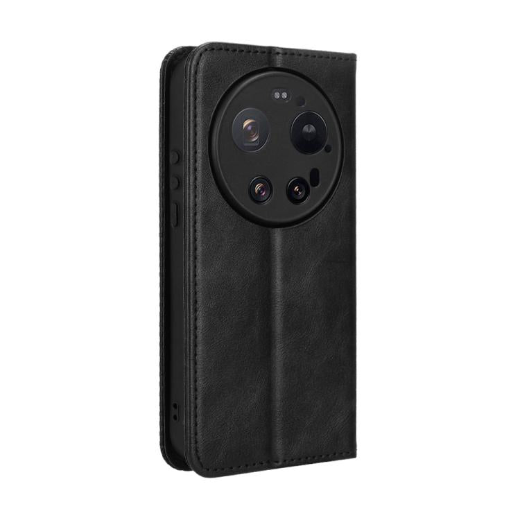 For Xiaomi 17 Ultra Magnetic Buckle Retro Texture Leather Phone Case