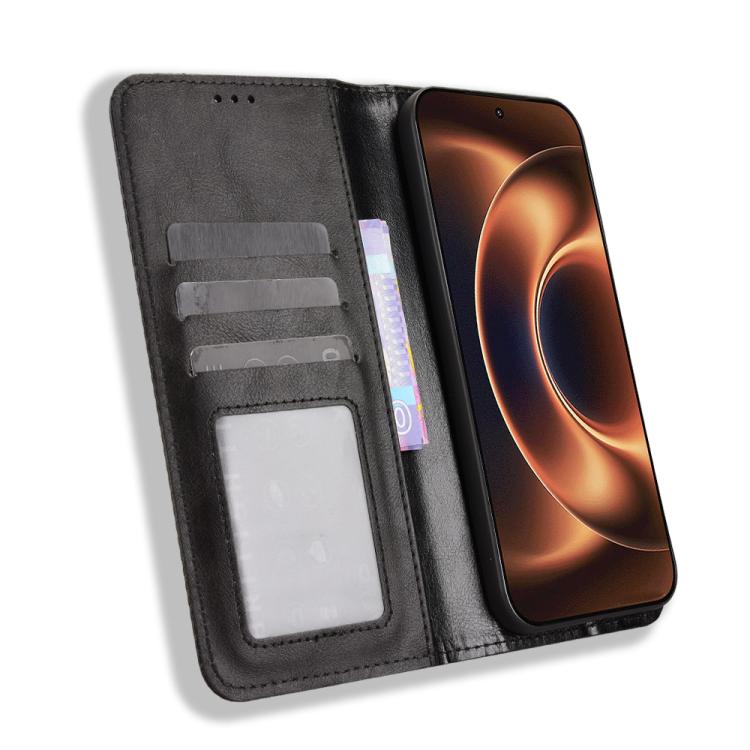 For Xiaomi 17 Ultra Magnetic Buckle Retro Texture Leather Phone Case