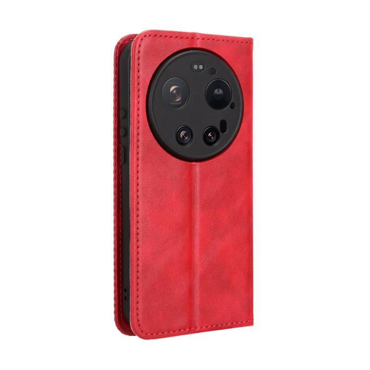 For Xiaomi 17 Ultra Magnetic Buckle Retro Texture Leather Phone Case