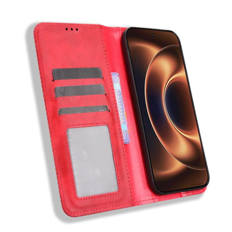 For Xiaomi 17 Ultra Magnetic Buckle Retro Texture Leather Phone Case