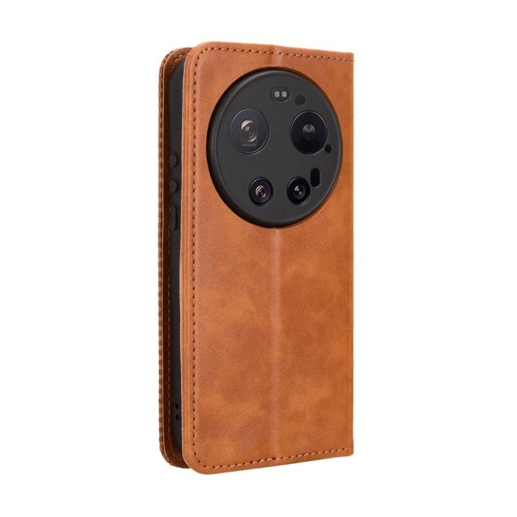 For Xiaomi 17 Ultra Magnetic Buckle Retro Texture Leather Phone Case