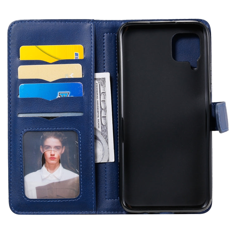 For Huawei P40 Lite Multifunctional Magnetic Copper Buckle Horizontal Flip Solid Color Leather Case with 10 Card Slots & Wallet & Holder & Photo Frame