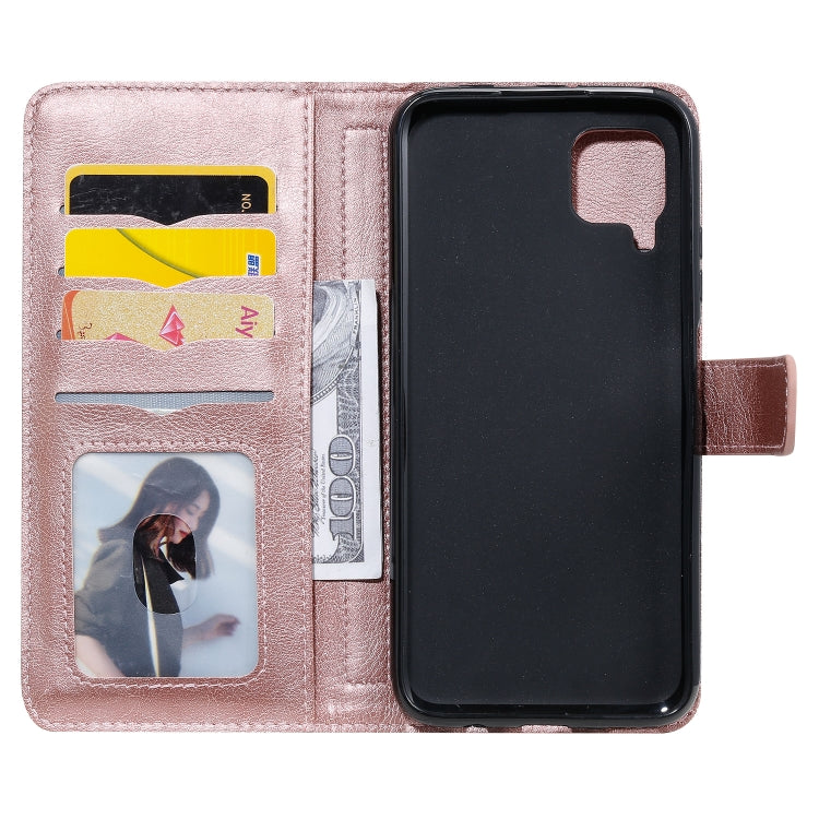 For Huawei P40 Lite Multifunctional Magnetic Copper Buckle Horizontal Flip Solid Color Leather Case with 10 Card Slots & Wallet & Holder & Photo Frame