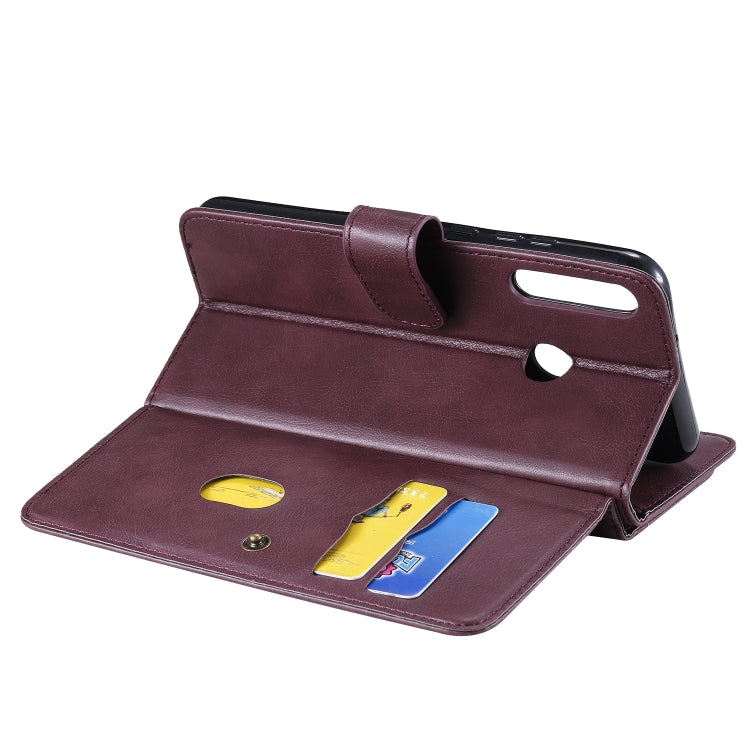 For Huawei P40 Lite E Multifunctional Magnetic Copper Buckle Horizontal Flip Solid Color Leather Case with 10 Card Slots & Wallet & Holder & Photo Frame