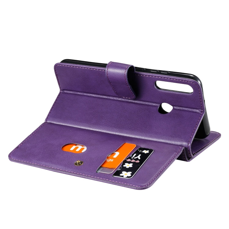 For Huawei P40 Lite E Multifunctional Magnetic Copper Buckle Horizontal Flip Solid Color Leather Case with 10 Card Slots & Wallet & Holder & Photo Frame