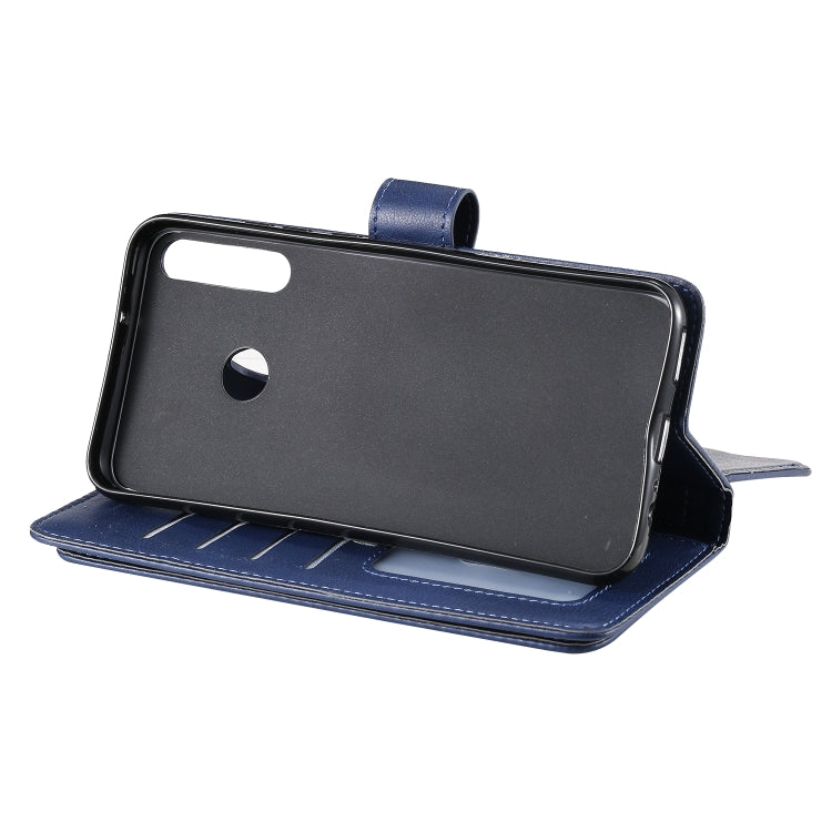 For Huawei P40 Lite E Multifunctional Magnetic Copper Buckle Horizontal Flip Solid Color Leather Case with 10 Card Slots & Wallet & Holder & Photo Frame