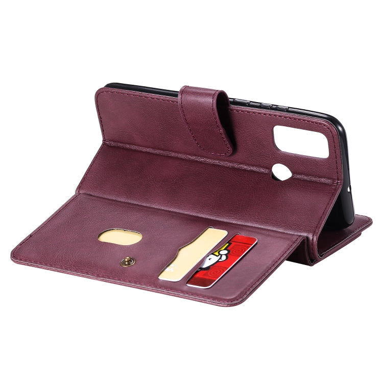 For Huawei P Smart(2020) Multifunctional Magnetic Copper Buckle Horizontal Flip Solid Color Leather Case with 10 Card Slots & Wallet & Holder & Photo Frame