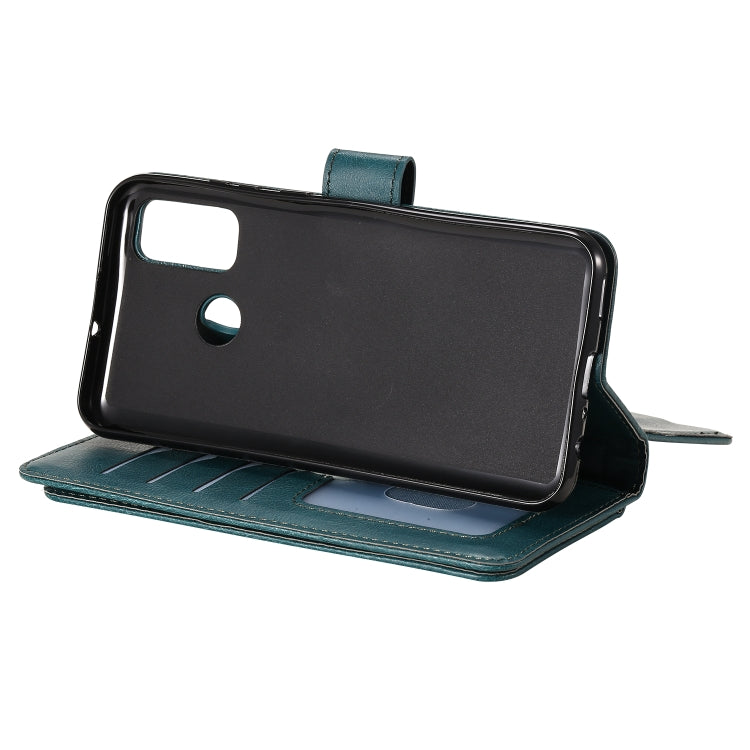 For Huawei P Smart(2020) Multifunctional Magnetic Copper Buckle Horizontal Flip Solid Color Leather Case with 10 Card Slots & Wallet & Holder & Photo Frame