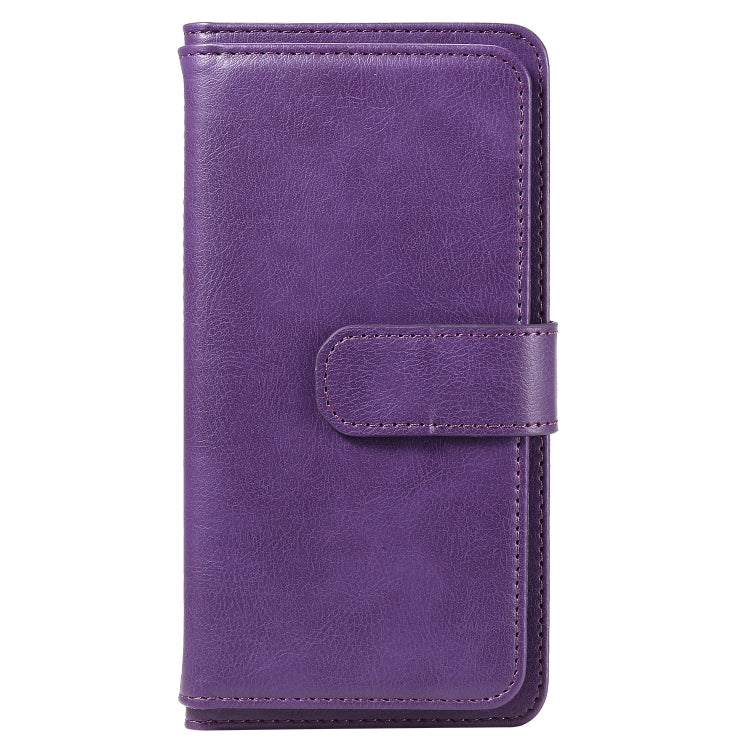 For Huawei P Smart(2020) Multifunctional Magnetic Copper Buckle Horizontal Flip Solid Color Leather Case with 10 Card Slots & Wallet & Holder & Photo Frame