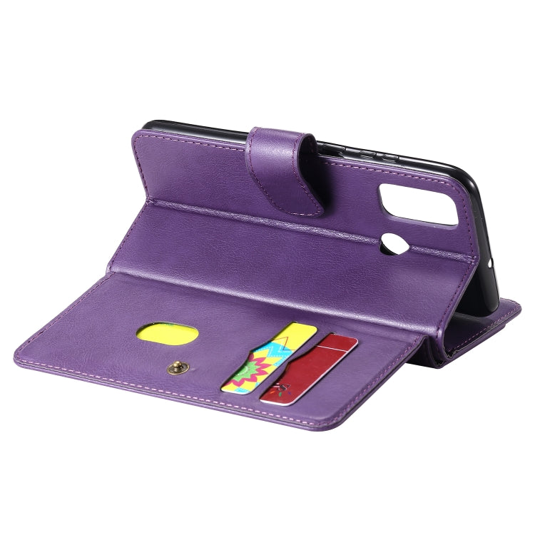 For Huawei P Smart(2020) Multifunctional Magnetic Copper Buckle Horizontal Flip Solid Color Leather Case with 10 Card Slots & Wallet & Holder & Photo Frame