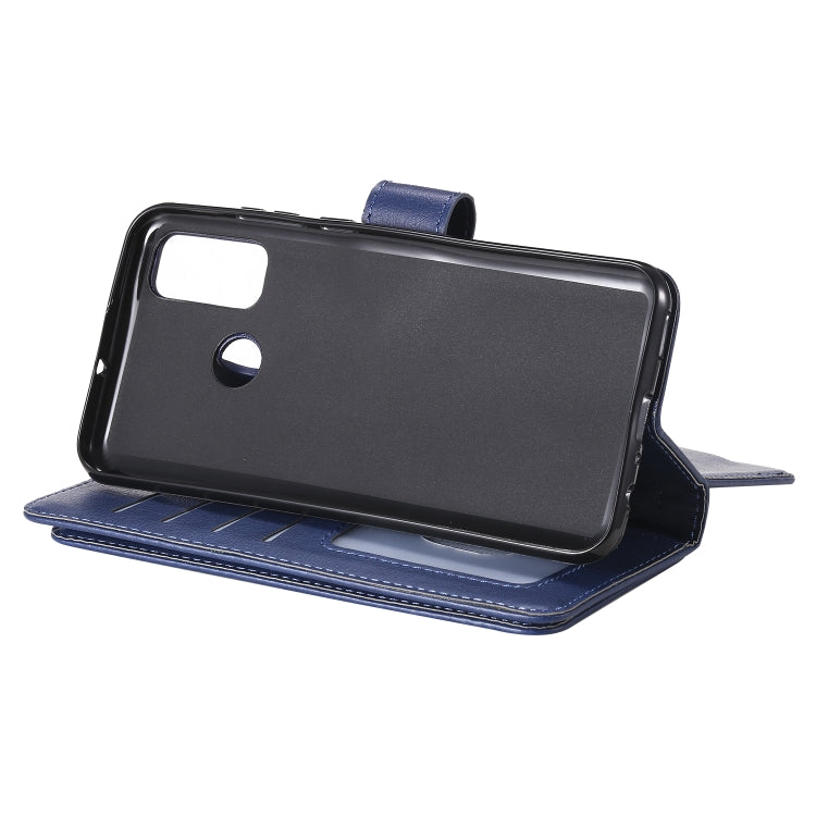 For Huawei P Smart(2020) Multifunctional Magnetic Copper Buckle Horizontal Flip Solid Color Leather Case with 10 Card Slots & Wallet & Holder & Photo Frame