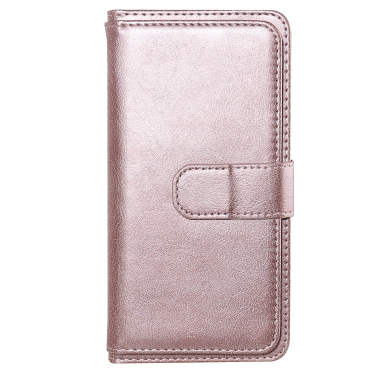For Huawei P Smart(2020) Multifunctional Magnetic Copper Buckle Horizontal Flip Solid Color Leather Case with 10 Card Slots & Wallet & Holder & Photo Frame