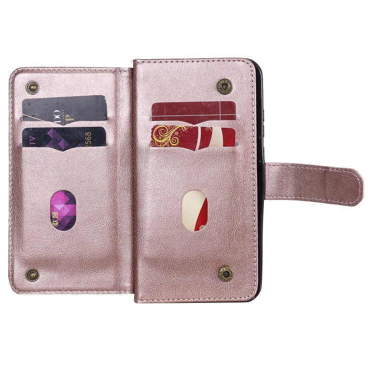 For Huawei P Smart(2020) Multifunctional Magnetic Copper Buckle Horizontal Flip Solid Color Leather Case with 10 Card Slots & Wallet & Holder & Photo Frame