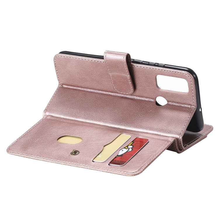 For Huawei P Smart(2020) Multifunctional Magnetic Copper Buckle Horizontal Flip Solid Color Leather Case with 10 Card Slots & Wallet & Holder & Photo Frame