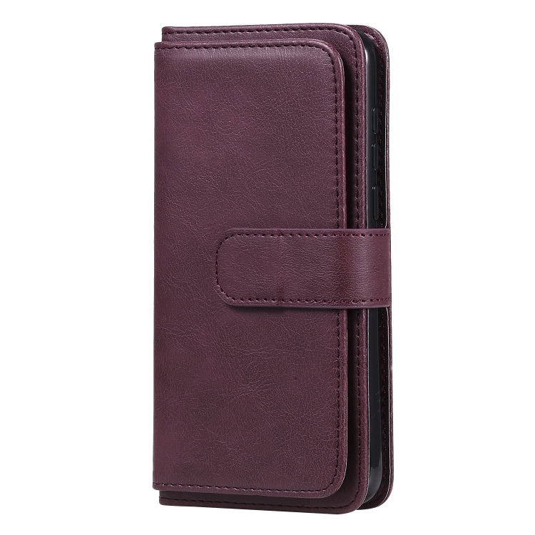 For Huawei Y5P / 9S Multifunctional Magnetic Copper Buckle Horizontal Flip Solid Color Leather Case with 10 Card Slots & Wallet & Holder & Photo Frame