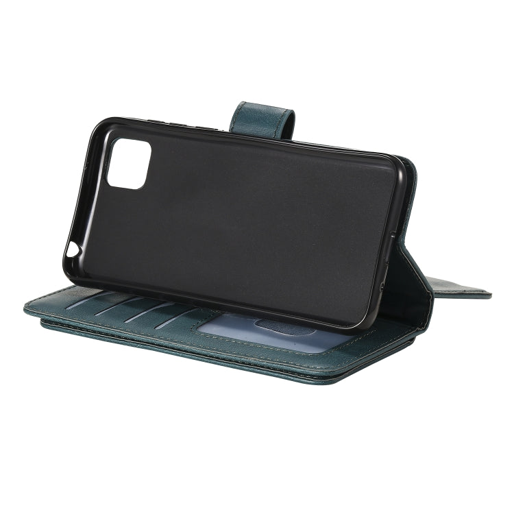 For Huawei Y5P / 9S Multifunctional Magnetic Copper Buckle Horizontal Flip Solid Color Leather Case with 10 Card Slots & Wallet & Holder & Photo Frame