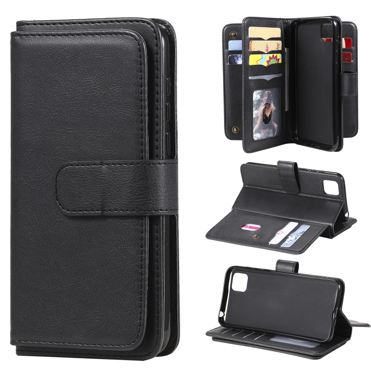 For Huawei Y5P / 9S Multifunctional Magnetic Copper Buckle Horizontal Flip Solid Color Leather Case with 10 Card Slots & Wallet & Holder & Photo Frame