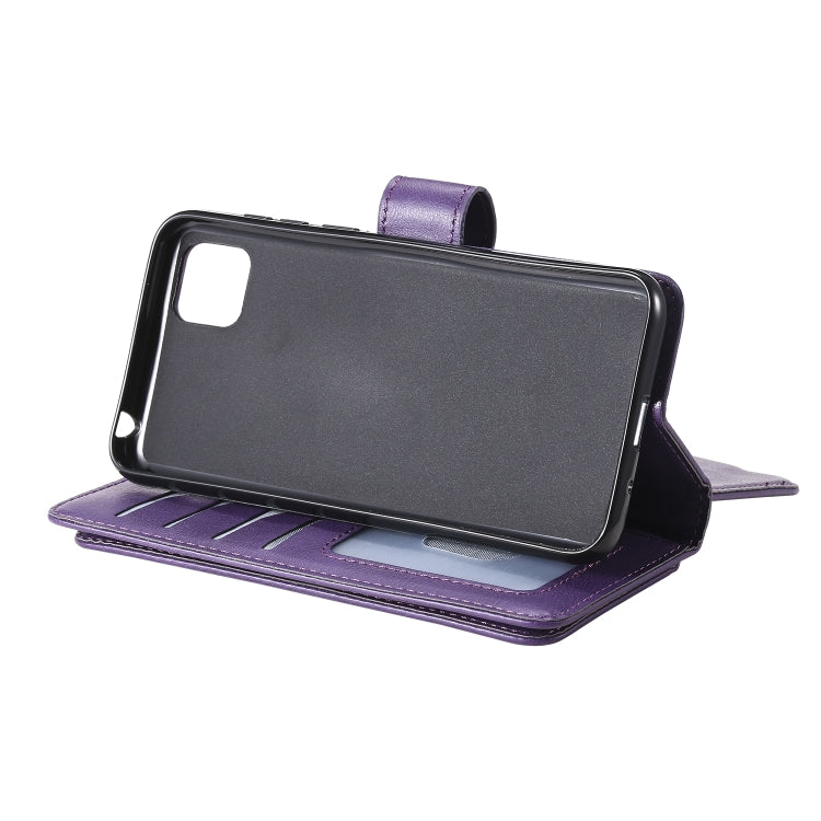 For Huawei Y5P / 9S Multifunctional Magnetic Copper Buckle Horizontal Flip Solid Color Leather Case with 10 Card Slots & Wallet & Holder & Photo Frame