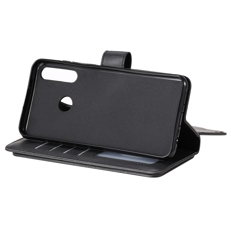 For Huawei Y6P Multifunctional Magnetic Copper Buckle Horizontal Flip Solid Color Leather Case with 10 Card Slots & Wallet & Holder & Photo Frame