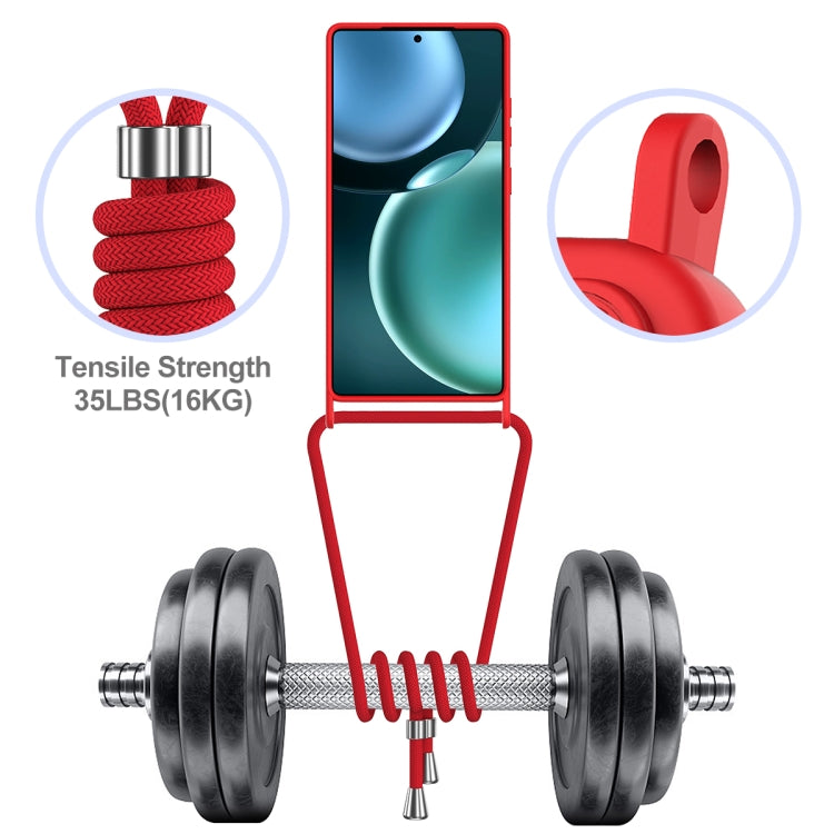 For Samsung Galaxy S25 Ultra 5G Integrated Card Bag Solid Color Liquid Silicone Phone Case with Lanyard