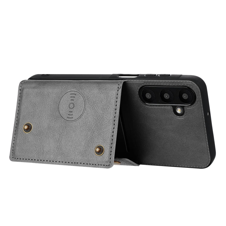 For Samsung Galaxy A16 5G Double Buckle Card Slots Magnetic Phone Case