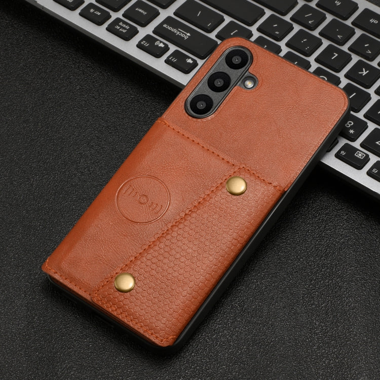 For Samsung Galaxy A16 5G Double Buckle Card Slots Magnetic Phone Case