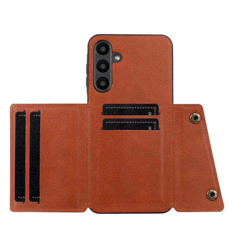 For Samsung Galaxy A16 5G Double Buckle Card Slots Magnetic Phone Case