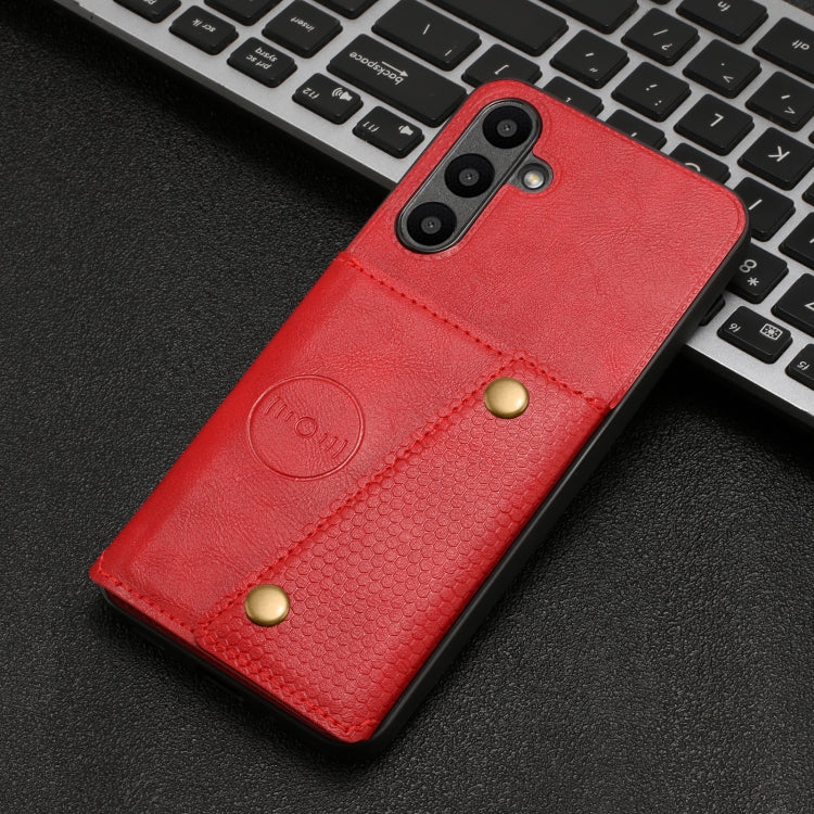 For Samsung Galaxy A16 5G Double Buckle Card Slots Magnetic Phone Case