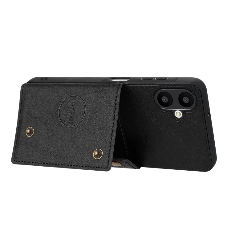 For Samsung Galaxy A06 4G Double Buckle Card Slots Magnetic Phone Case