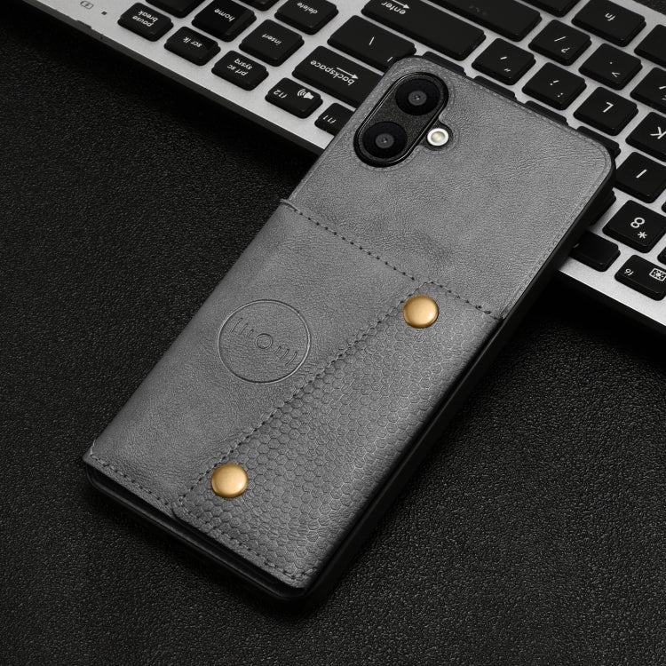 For Samsung Galaxy A06 4G Double Buckle Card Slots Magnetic Phone Case