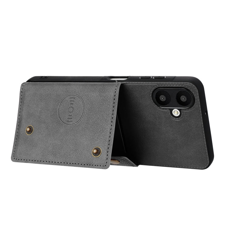 For Samsung Galaxy A06 4G Double Buckle Card Slots Magnetic Phone Case