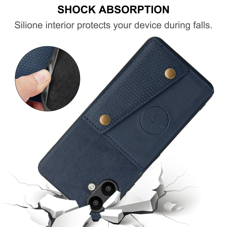 For Samsung Galaxy A06 4G Double Buckle Card Slots Magnetic Phone Case