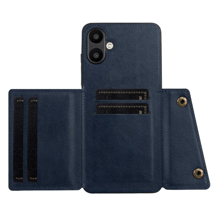 For Samsung Galaxy A06 4G Double Buckle Card Slots Magnetic Phone Case