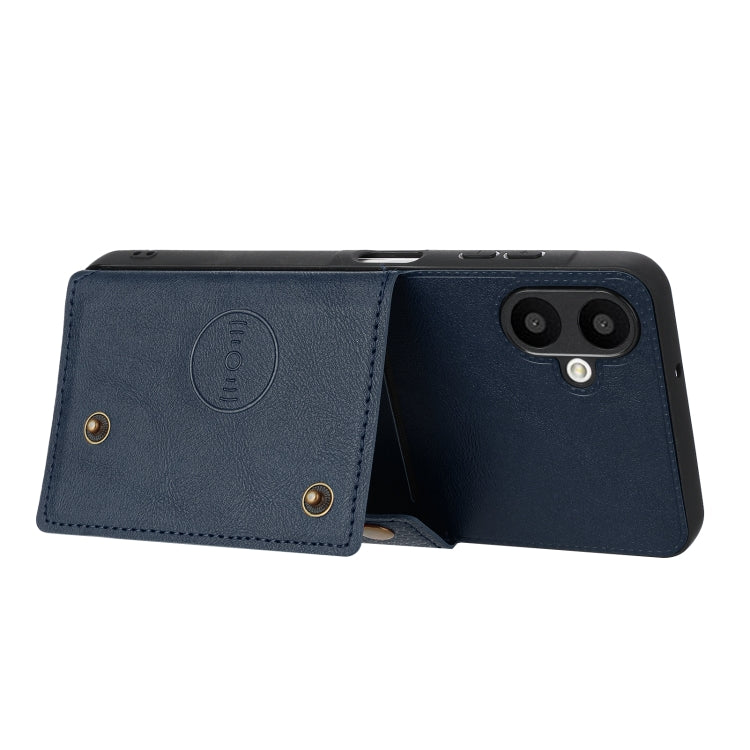 For Samsung Galaxy A06 4G Double Buckle Card Slots Magnetic Phone Case