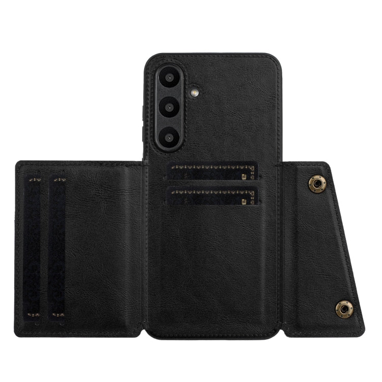 For Samsung Galaxy A36 5G Double Buckle Card Slots Magnetic Phone Case