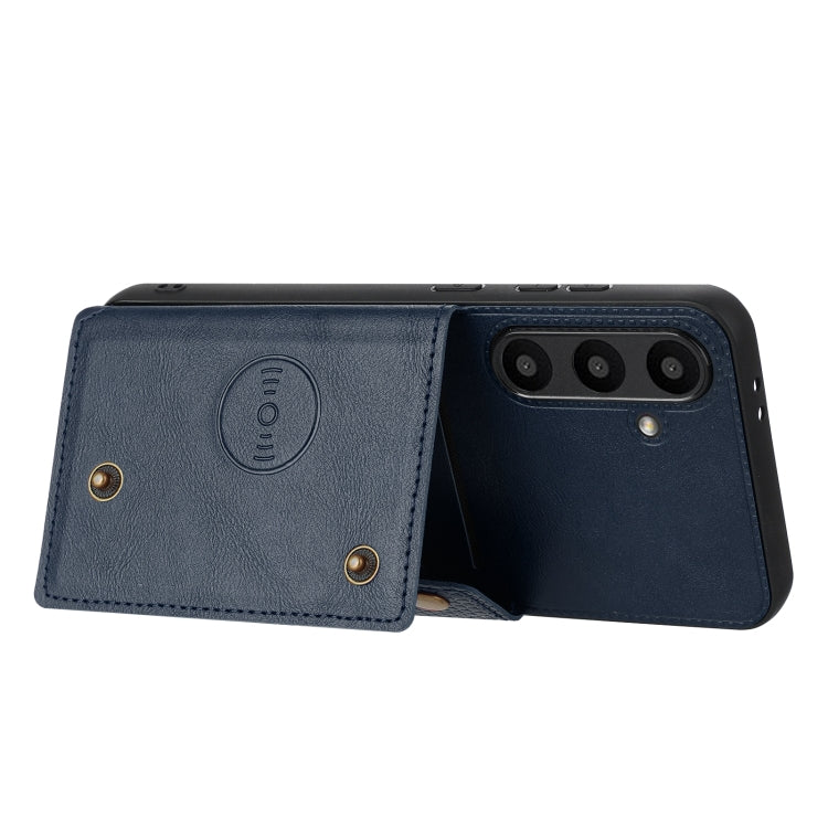For Samsung Galaxy A36 5G Double Buckle Card Slots Magnetic Phone Case
