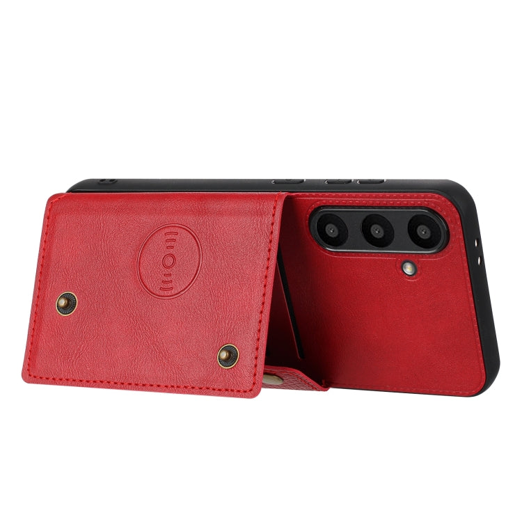 For Samsung Galaxy A36 5G Double Buckle Card Slots Magnetic Phone Case