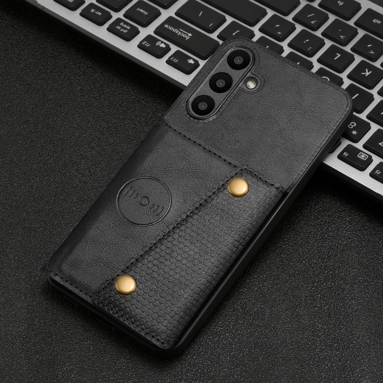 For Samsung Galaxy A56 5G Double Buckle Card Slots Magnetic Phone Case