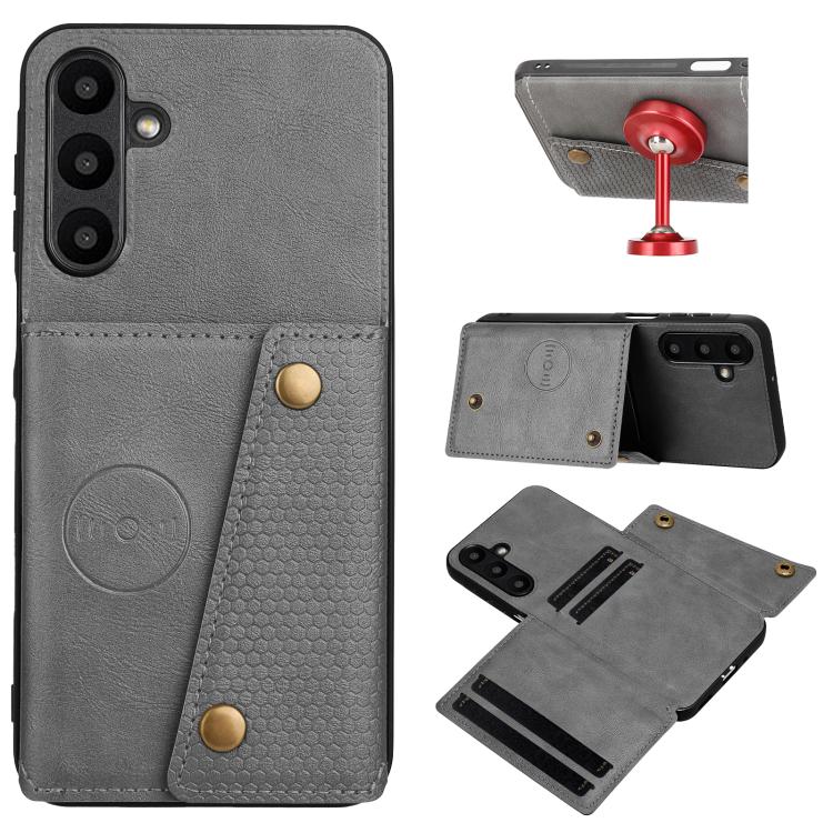 For Samsung Galaxy A37 5G Double Buckle Card Slots Magnetic Phone Case