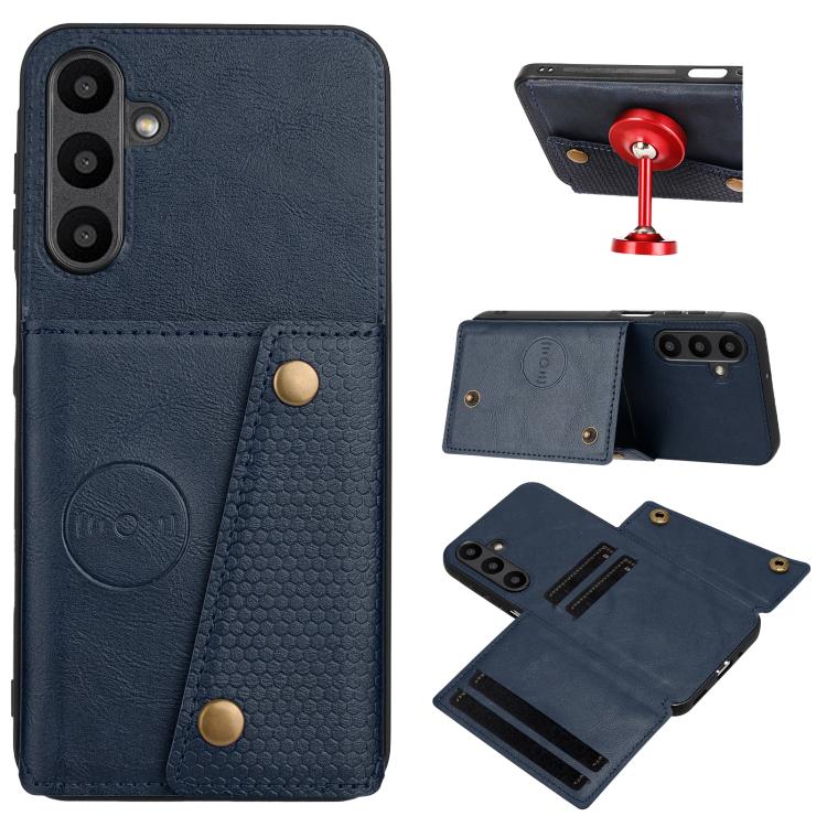 For Samsung Galaxy A37 5G Double Buckle Card Slots Magnetic Phone Case