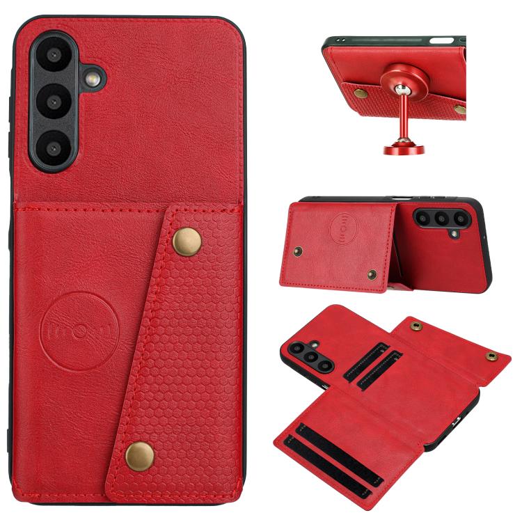 For Samsung Galaxy A37 5G Double Buckle Card Slots Magnetic Phone Case