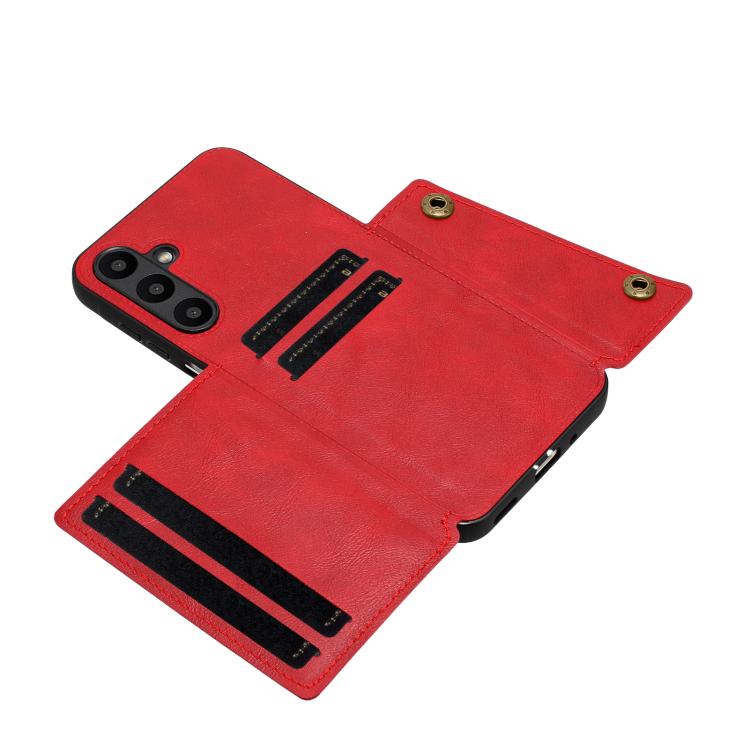 For Samsung Galaxy A37 5G Double Buckle Card Slots Magnetic Phone Case