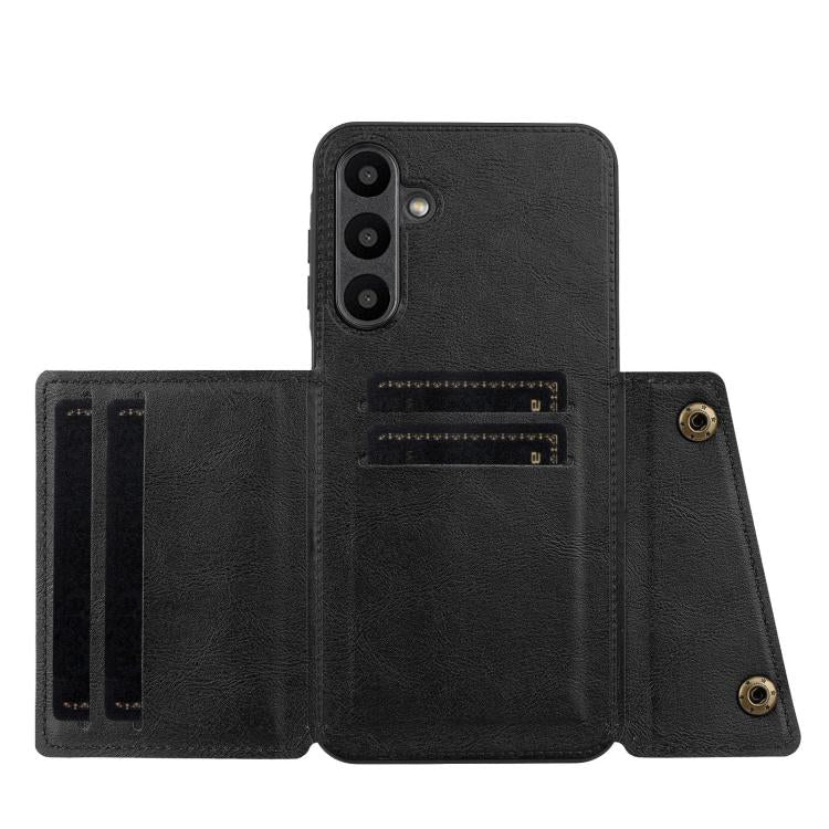 For Galaxy A27 5G Double Buckle Card Slots Magnetic Phone Case