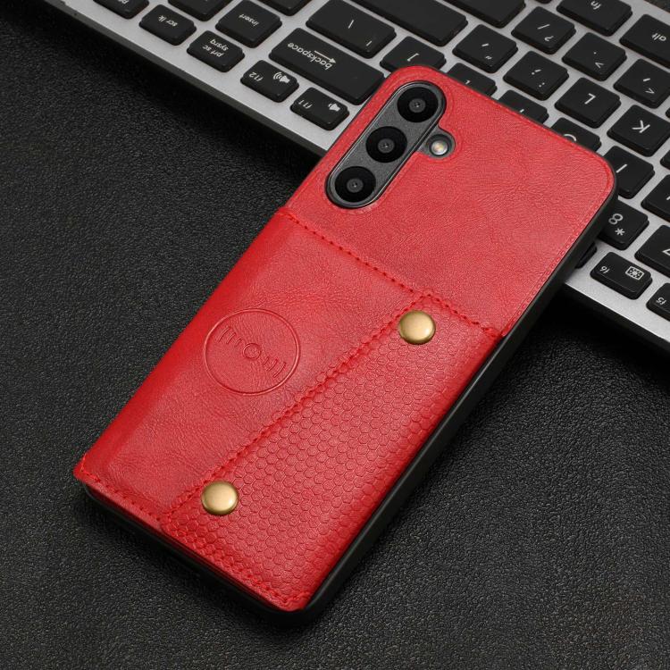 For Galaxy A27 5G Double Buckle Card Slots Magnetic Phone Case
