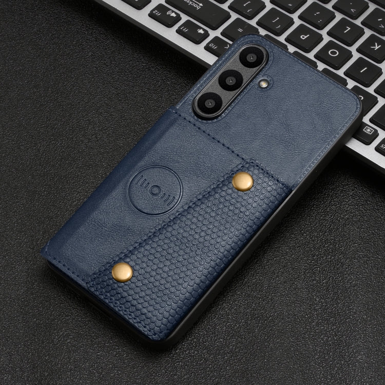For Samsung Galaxy S24 FE 5G Double Buckle Card Slots Magnetic Phone Case