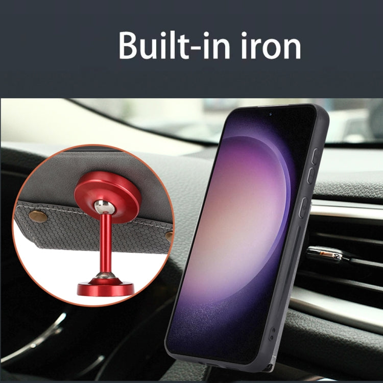 For Samsung Galaxy S25+ 5G Double Buckle Card Slots Magnetic Phone Case