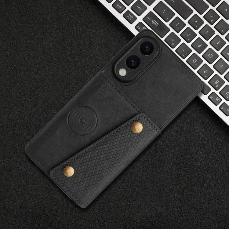For Samsung Galaxy S25 Edge 5G Double Buckle Card Slots Magnetic Phone Case