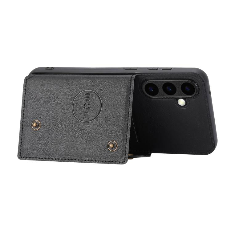For Samsung Galaxy S26 5G Double Buckle Card Slots Magnetic Phone Case
